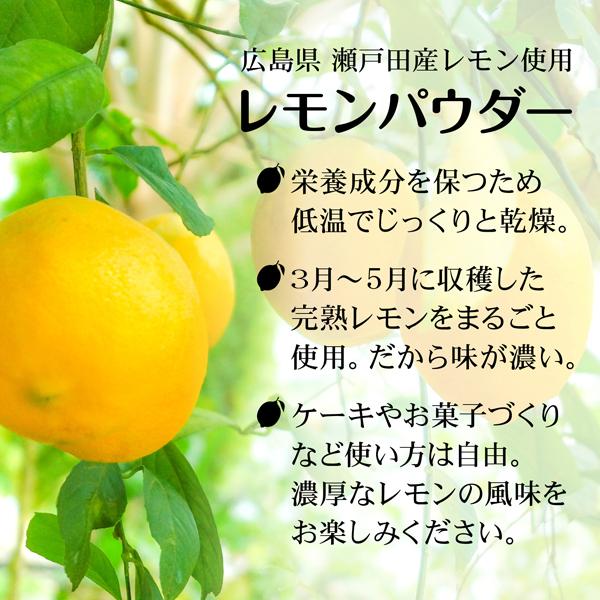 最初のレモンパウダー 100g 丸ごと 瀬戸田レモン使用 粉末 国産 製菓用パウダー類