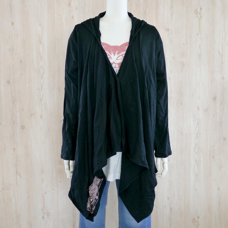 わちふぃーるど ダヤン 服 UVカバードカーデ 扉 黒 フリーサイズ
