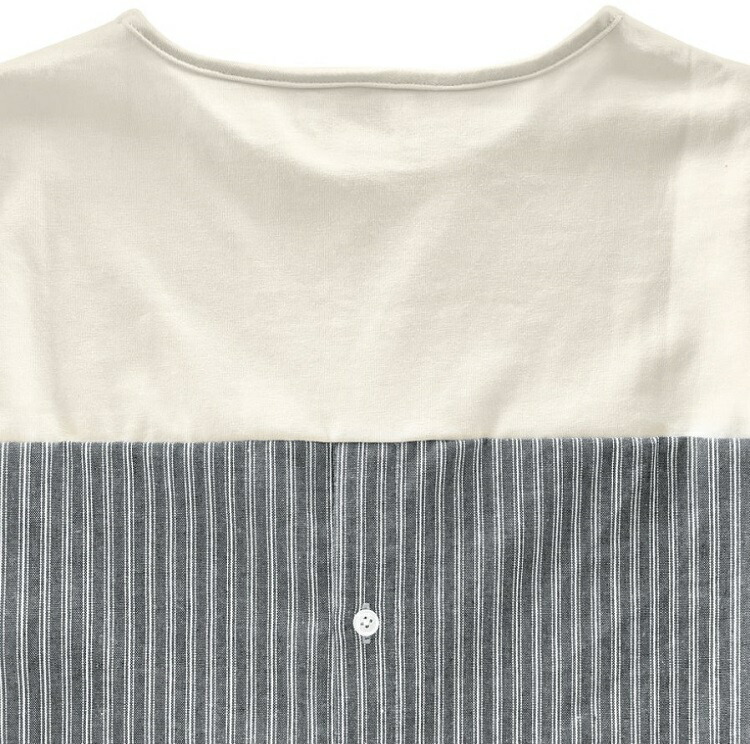 ダヤン 服 わちふぃーるど 異素材チュニック 王冠 生成×灰