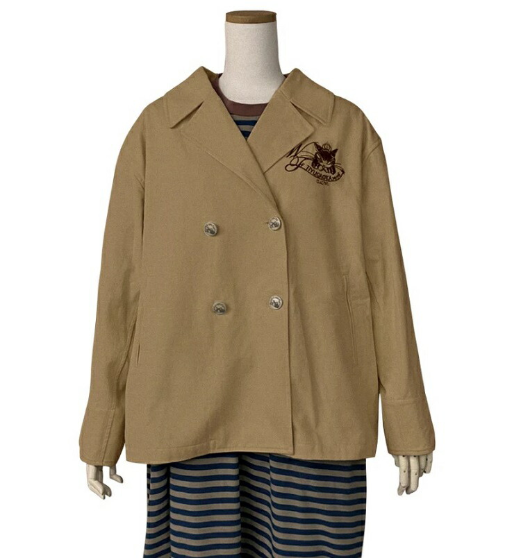 わちふぃーるど（WachiField） ダヤン 服 Wコート クラウン モカ L