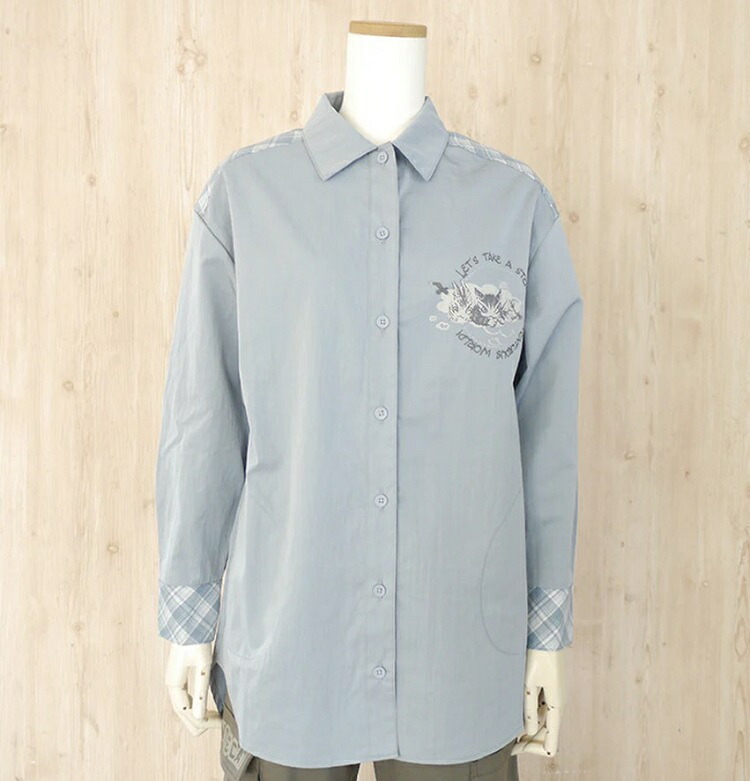 ダヤン布帛シャツプルオーバー L LL dayan Sign c わちふぃーるど わちふぃーるど（WachiField） ダヤン 服 ポケ付オーバーシャツ 冒険録