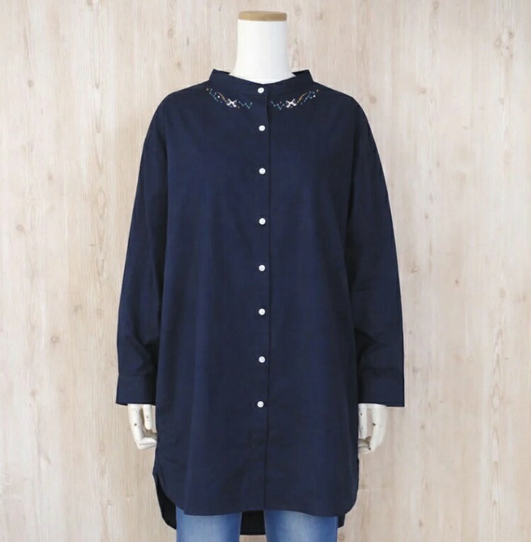 わちふぃーるど（WachiField） ダヤン 服 えり刺繍シャツチュニック