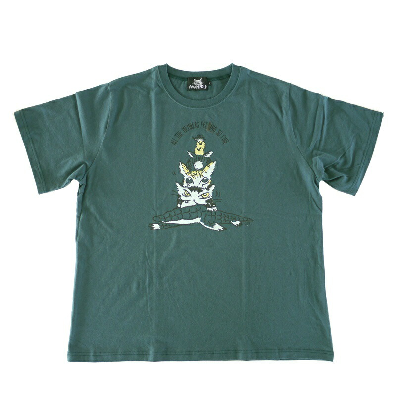 わちふぃーるど（WachiField） ダヤン Tシャツ 服 アートT 猫会議 （黒