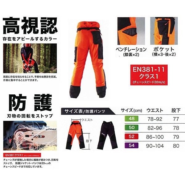 マキタ（makita） マキタ電動工具 防護パンツ プロ 50サイズ A-67692