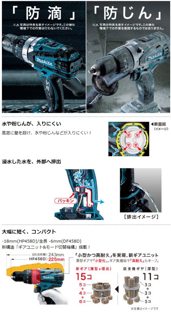 お中元 高橋本社 店マキタ DF458DRTX 充電式ドライバードリル 18V 5.0Aｈ