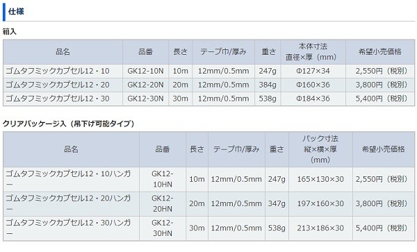 ムラテックKDS（測量・測定） ゴムタフミックカプセル GK12-10N 12巾 10ｍ 箱入 :GK12-10N:株式会社青木金物 通販  