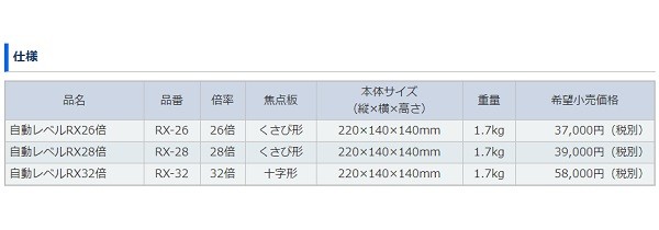 ムラテックKDS 自動レベルRX28倍 RX-28 : rx-28 : 株式会社青木金物