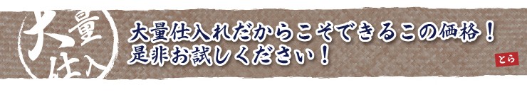 大量仕入れだからこそできるこの価格