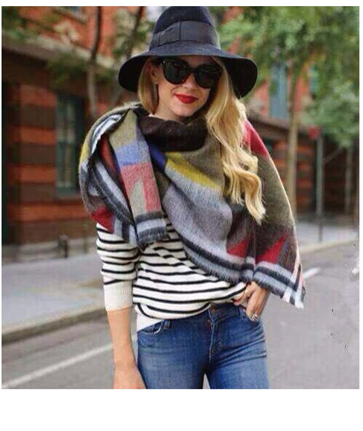 カシミアタッチが気持ちいい♪フワフワの大判ストール★コットンだから肌に優しい