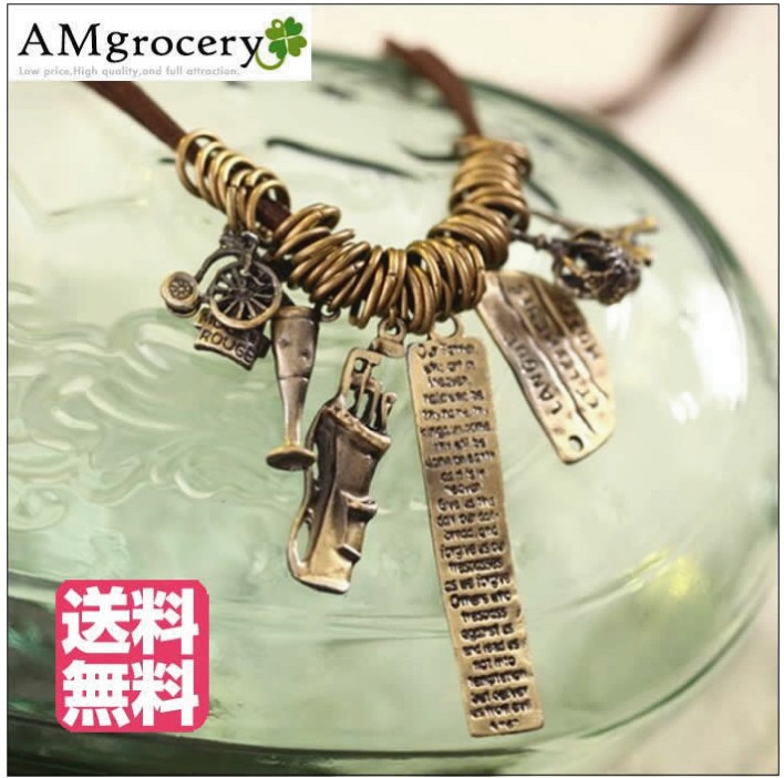 ペンダント 革 アクセサリー