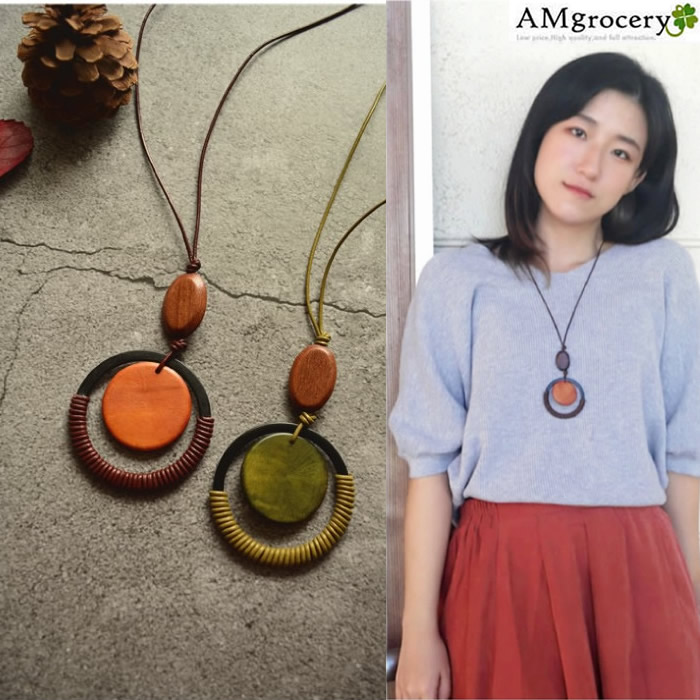 ペンダント 革 アクセサリー