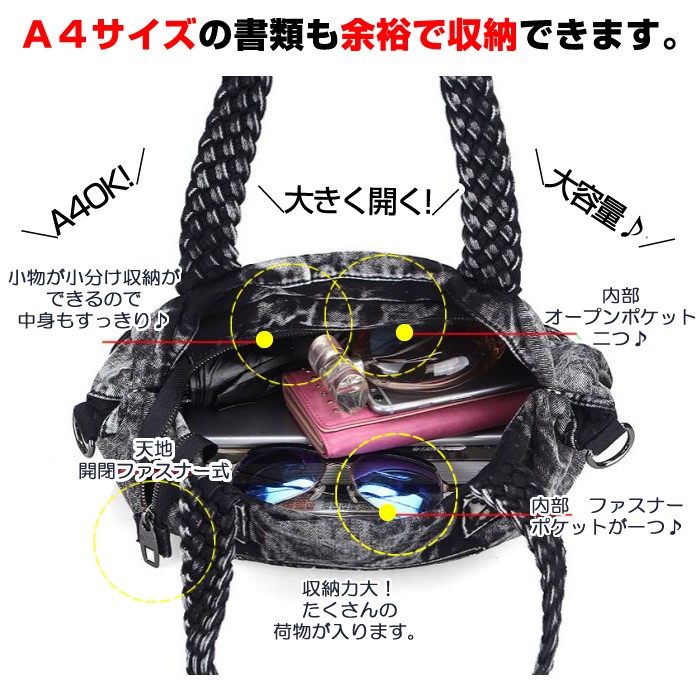 デニム3ＷＡＹショルダーバッグ