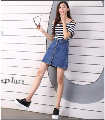 デニムロールアップ ショートパンツ