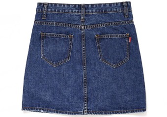 レース付きデニムロールアップ ショートパンツ