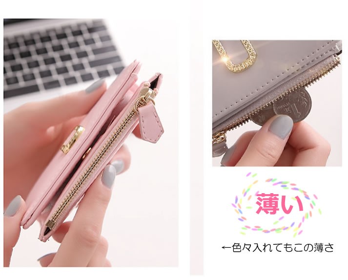 レディース 二つ折り財布  ミニ財布