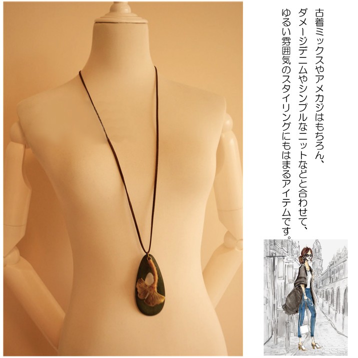 ペンダント 革 アクセサリー 