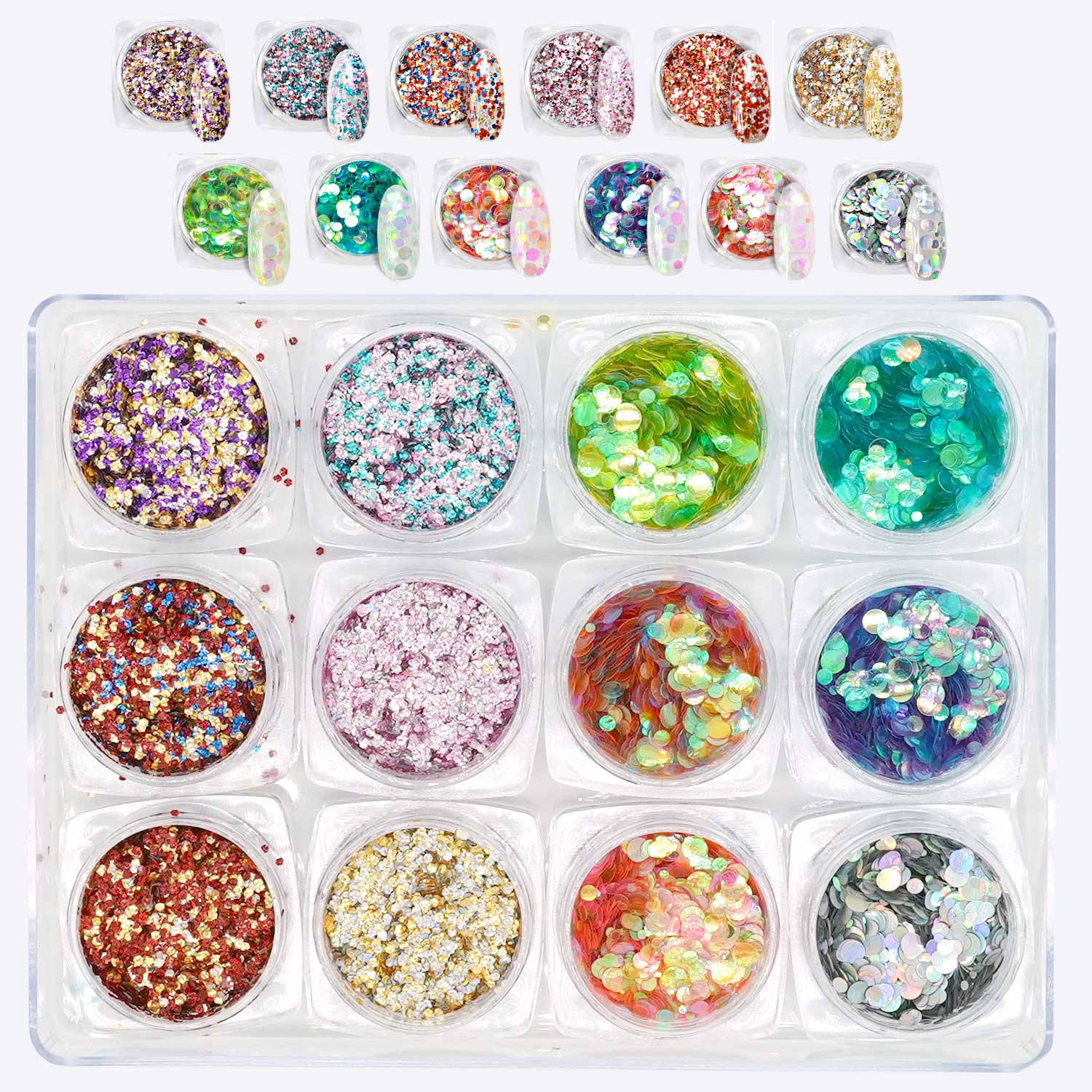 ネイルホロ 12色ホロMixセット PROPNAIL ラメ ホロ ラメネイル