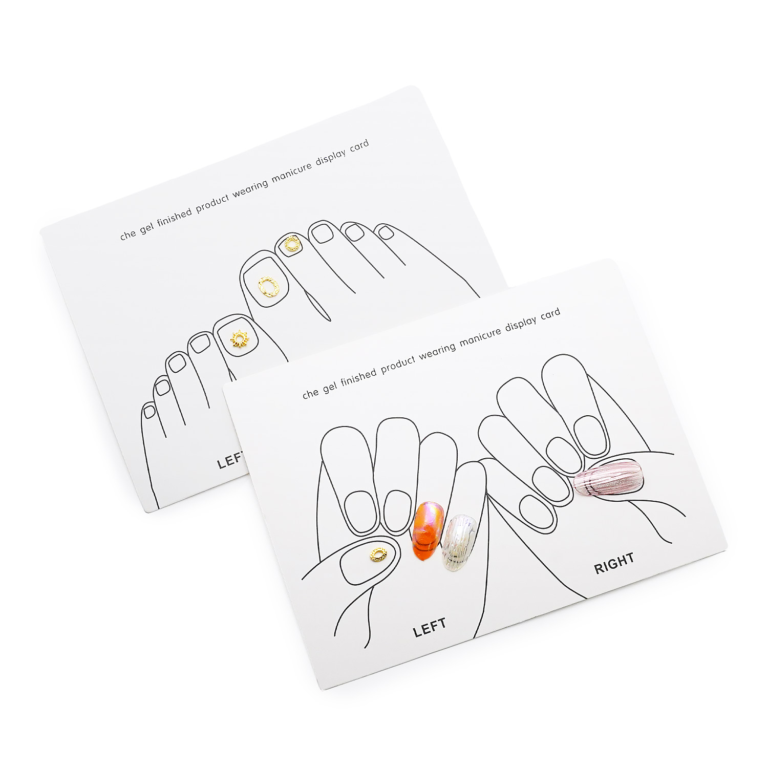 ネイル ディスプレイ 台紙 ハンドとフッド セット イラスト ネイル