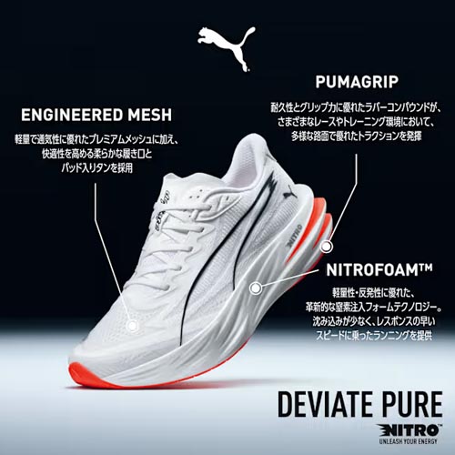 PUMA（プーマ） ランニングシューズ ディヴィエイト ピュア ニトロ