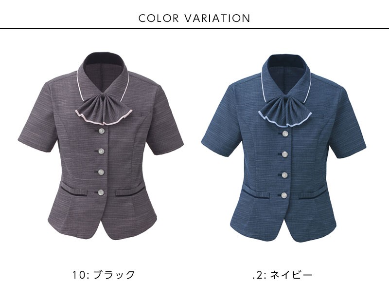 ブラウス レディース 半袖オーバーブラウス カーシーカシマ 事務服 制服 オフィスウェア ENJOY 美スラッとSuits Ag ap-b_esa738