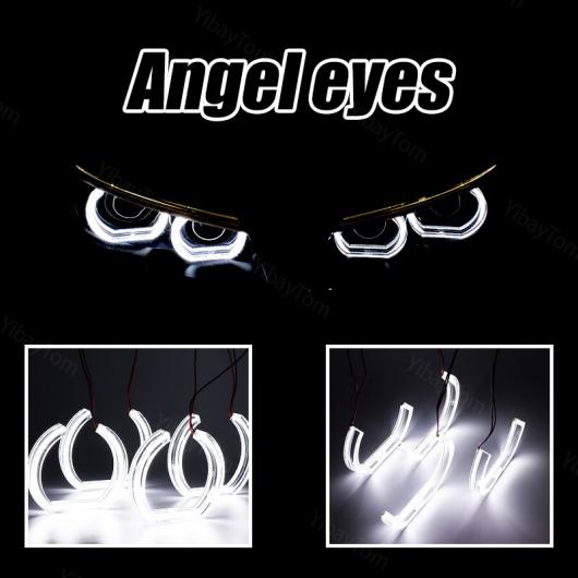 DTM エンジェルアイ LED 適用: BMW X3 F25 2010 2011 2012 2013 2014 ハロゲン ヘッドライト DRL HALO ホワイト DTM バージョン AL-MM-8441 ALの画像