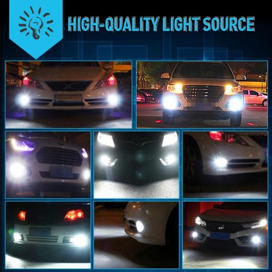 2ピース 9005 HB3 H8 H11 LED フォグライト デイタイムランニングライト 適用: BMW E60 E39 X5 E70 ホワイト H11・9005/HB3 AL-MM-8446 ALの画像