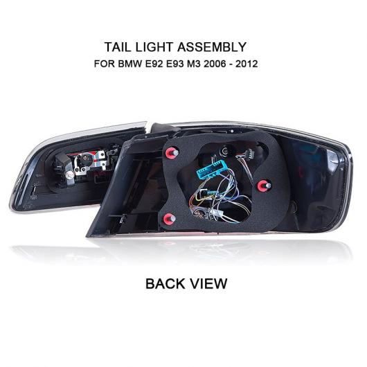1ペア LED テール ランプ 適用: BMW E92 E93 M3 330 335 2006-2012 レッド スモーク ブラック LED テール ランプ チューニング スモーク AL-MM-8731 AL｜apagency｜08
