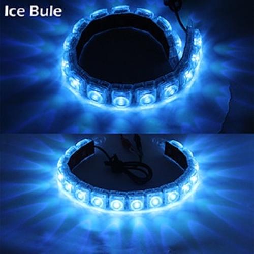 デイタイム ランニングライト DRL オートフレキシブル LED ストリップ フォグ ランプ 12V Ice Blue 8LED Transparent AL BB 1173 AL :501794780:オートパーツエージェンシー