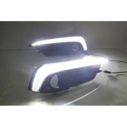 DRL シビック LED 日中走行 ライト 2014 2015 2016 シビック イエロー カラー ターニング シグナル 機能 White color AL-BB-1307 AL