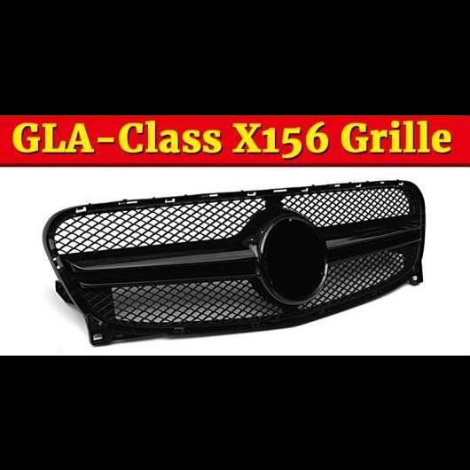 適用: ベンツ X156 フロント グリッド グリル ABS 光沢ブラック GLAクラス GLA180 GLA200 GLA250 グリル 14 16 タイプ001 AL EE 1066 AL :502179780:オートパーツエージェンシー