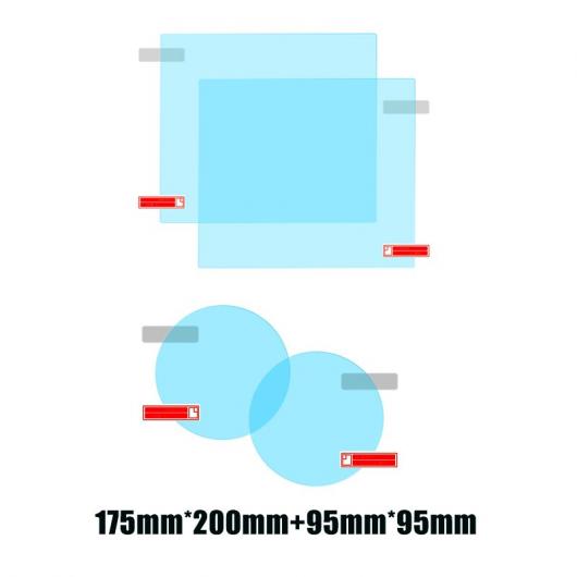 4�s�[�X �K�p: BMW I3 2014 2015 2016 2017 2018 2019 �t�� �J�o�[ �o�b�N�~���[ �~���[ �h�� �t�B���� �h�J 175mm×200mm+95mm×95mm AL-II-0888 AL