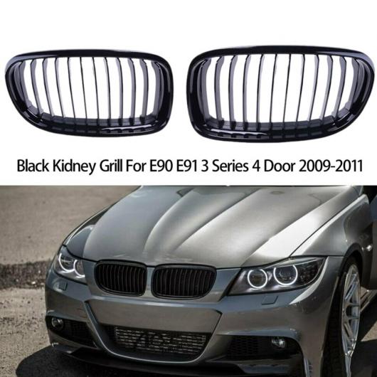 セット フロント バンパー スポーツ グリル 適用: BMW E90 316i 318i 320i 323i 325i 328i 330i 335i 2009 2011 光沢ブラック タイプ001 AL JJ 2810 AL :503203550:オートパーツエージェンシー