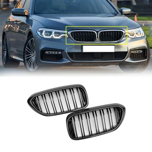 カーボンファイバー フロント グリル ダブル ライン グリル 適用: BMW 5シリーズ G30 G31 G38 2017 2019 タイプ001 AL JJ 3936 AL :503214980:オートパーツエージェンシー