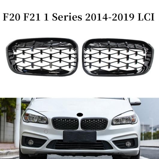 光沢ブラック スタイル ABS フロント バンパー グリル 適用: BMW F20 F21 1シリーズ 2014 2019 LCI タイプ001 AL JJ 4658 AL :503250210:オートパーツエージェンシー