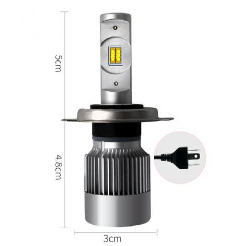 �w�b�h���C�g �o���u LED �K�p: �N�� K2 6000K 10000lm �z���C�g ���C�g �I�[�g 2�s�[�X H4 AL-KK-0627 AL