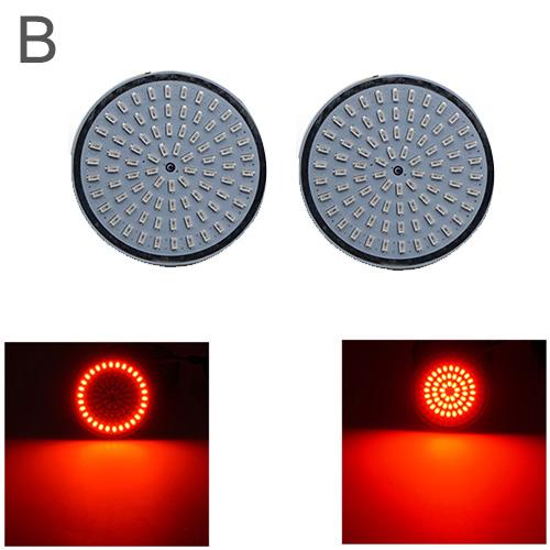 2ピース LED バレット ウインカー インジケーター ライト ランプ 1156 1157 LED 2ピース イエロー〜2ピース レッド レッド AL-KK-2824 2輪 ALの画像