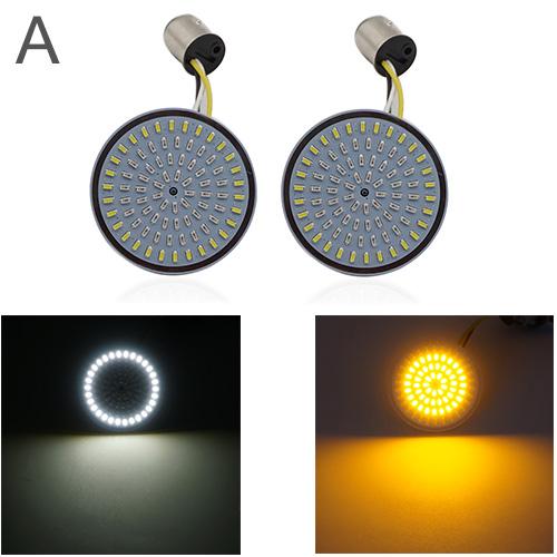 1ペア LED ウインカー インジケーター ライト ランプ 11561157 ライト 適用: 2ピース ホワイト イエロー〜2ピース レッド AL-KK-2828 2輪 ALの画像