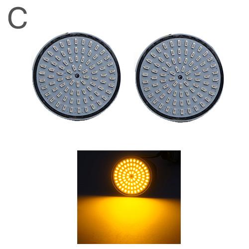 1ペア LED ウインカー インジケーター ライト ランプ 11561157 ライト 適用: 2ピース ホワイト イエロー〜2ピース レッド AL-KK-2828 2輪 ALの画像