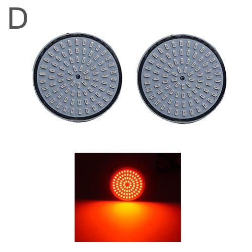 1ペア LED ウインカー インジケーター ライト ランプ 11561157 ライト 適用: 2ピース ホワイト イエロー〜2ピース レッド AL-KK-2828 2輪 ALの画像