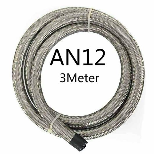 3m AN4-AN12 オイル フューエル ホース ステンレス スチール ダブル 編み込み レーシング ホース ライン パイプ ユニバーサル AN12 AL-LL-0643 AL