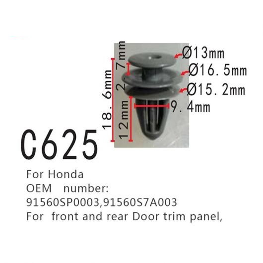 �K�p: �z���_ 91560SP0003 91560S7A003 �t�����g ���A �h�A �g���� �p�l�� �N���b�v �|�W�V���i�[ 20�s�[�X AL-MM-0777 AL