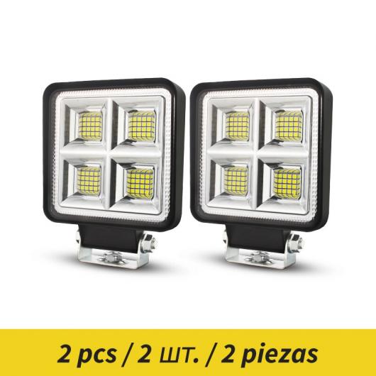 4インチ 144W LED オフロード ワーク バー 24V LED ヘッドライト 12 24V 適用: オート オートバイ トラック ボート 144W 2ピース AL NN 6134 AL :504464210:オートパーツエージェンシー