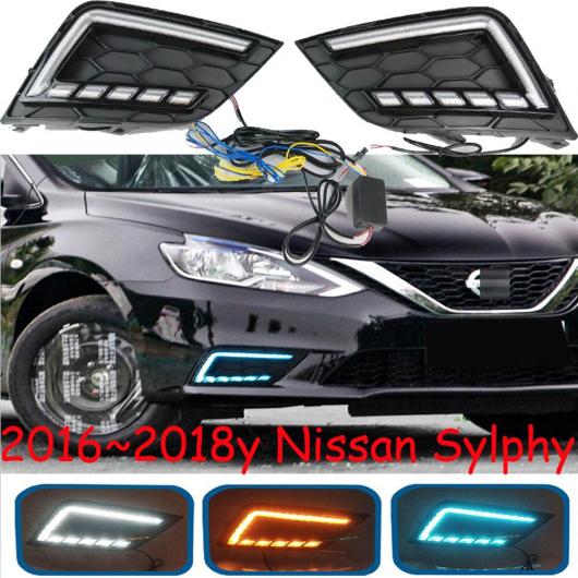 バンパー セントラ ヘッドライト 適用: シルフ デイタイム ライト ホワイト イエロー ブルー 日産 シルフ 2016-2018 セントラ AL-OO-0236 AL