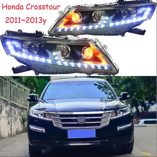 2ピース ヘッド ランプ 適用: クロスツアー ヘッドライト 2011 2012 2013 LED モデル1スタイル ホンダ クロスツアー 2011 2013 AL OO 0459 AL :504635010:オートパーツエージェンシー