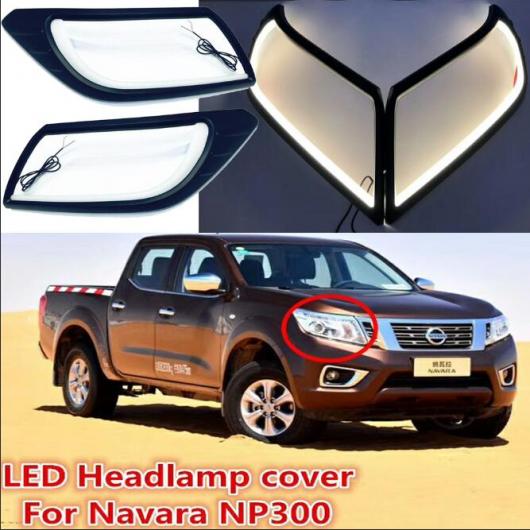 1セット LED デイタイム ランニング ライト 適用: 日産 ナバラ NP300 2014-2016 フロント フォグランプ ホワイト 日産 ナバラ 2014-2016 AL-OO-0650 AL