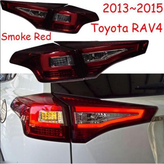 1セット バンパー テールランプ 適用: トヨタ RAV4 テールライト 2013 2015 スモーク レッド トヨタ RAV4 2013 2015 4ピース AL OO 0671 AL :504638980:オートパーツエージェンシー