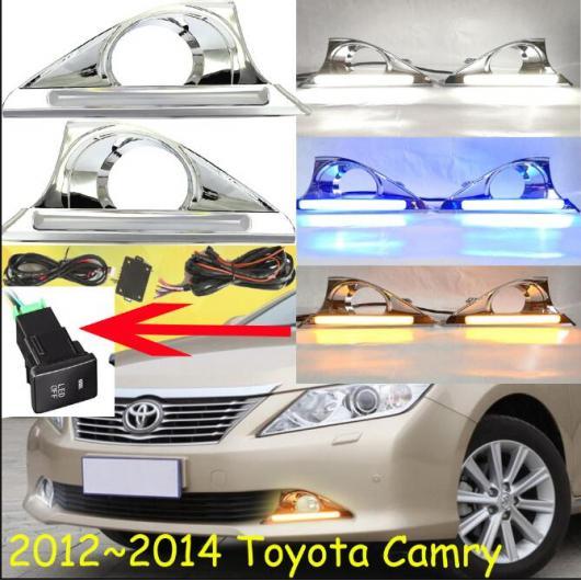 2012-2014 バンパー 照明ランプ 当て嵌める: トヨタ カムリ デイタイム ともし火 白いこと 黄色 青碧 トヨタ カムリ 2012-2014 AL-OO-0773 AL 車、バイク、自転車-その他ライト-ライト、レンズ