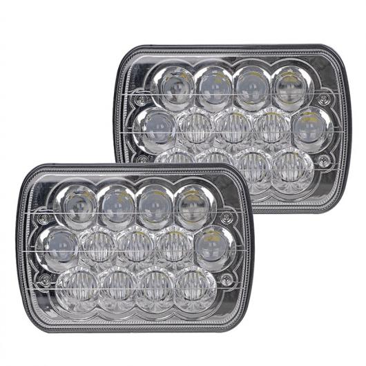 2ピース LED 5×7インチ 7×6インチ ハイ/ロー ビーム スクエア ヘッドライト 適用: ジープ/JEEP 2ピース シルバー 45W AL OO 0892 AL :504654250:オートパーツエージェンシー