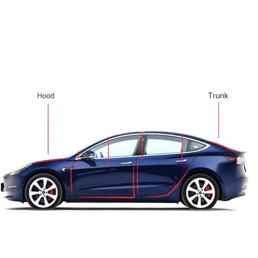 適用: テスラ/TESLA ドア シール キット 防音 ラバー 隙間風 ノイズ 防止 ストリップ シーリング キット フロント バック ボックス AL OO 1260 AL :504690630:オートパーツエージェンシー