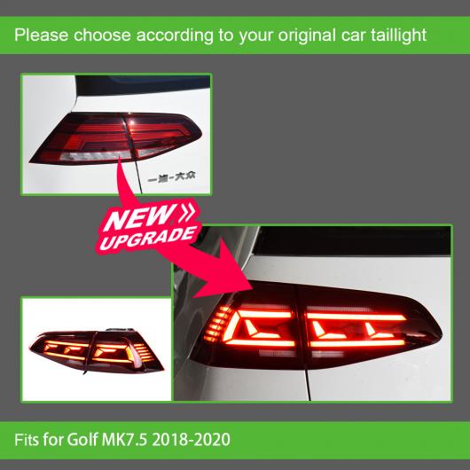 テール ランプ 適用: VW ゴルフ 7 LED テールライト 2013 2021 ゴルフ 7.5 テール スタート アニメーション ゴルフ 7.5 レッド AL OO 7923 AL :504944400:オートパーツエージェンシー